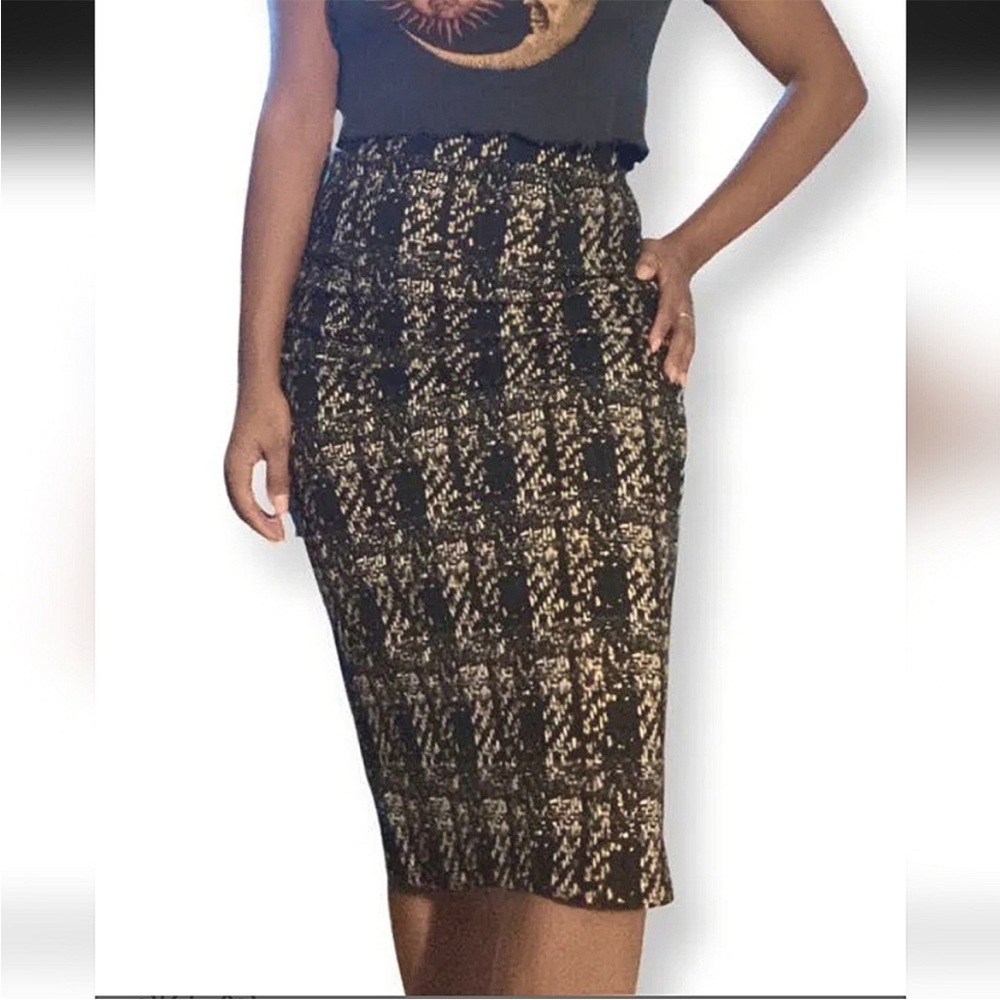Everleigh Printed Pull on Knit Midi Pencil Skirt